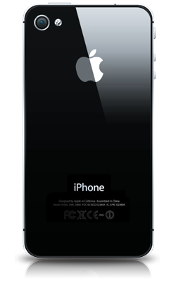 Apple iPhone 4S zwart achterkant Apple iPhone 4S zwart achterkant