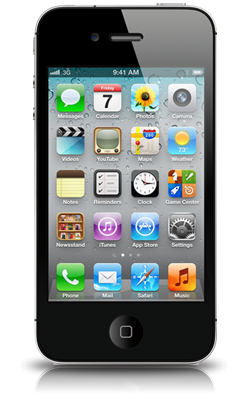 Apple iPhone 4S zwart voorkant